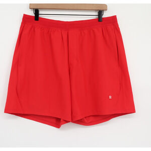 Lululemon Men's Striped Mesh Tennis Short 7" Inseam Lululemon Red Sz XL